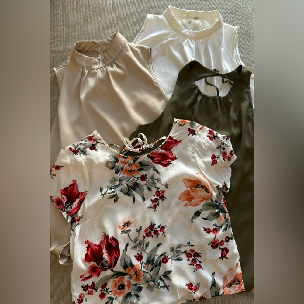 Bundle Deal: 4 Feminine Flowy Women's Tops